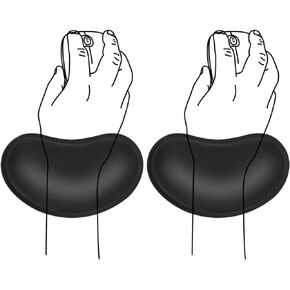 JIKIOU Silicone Gel Wrist Rest Cushion Heart-Shaped Translucence Ergonomic Mouse Pad Cool Hand Pillow Effectively Reduce Wrist Fatigue Pain, Blue 2 Pack