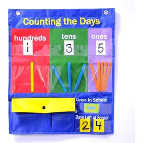 Counting Caddie and Place Value Pocket Chart for Classroom Home School Kindergarten/Morning Meetings & Math Lessons