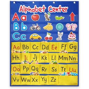 Eamay Alphabet Center Pocket Chart, Letter Recognition and Speech, 104 Pieces