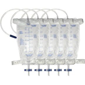 750ML Leg Bag Urinary Drainage Bag Anti-Reflux Valve T-Tap Drain 10PCS