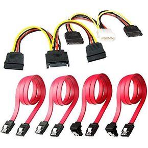 2X 2.5 Inch SSD to 3.5 Inch Internal Hard Disk Drive Mounting Kit Bracket(SATA Data Cables and Power Cables Included)