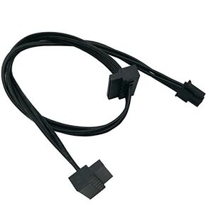 COMeap (2 حزمة من اللوحة الأم ATX Mini 4 Pin إلى 2X كابل محول الطاقة لمحرك الأقراص الصلبة SATA ذو الزاوية اليمنى لجهاز Lenovo 18 بوصة (46 سم)