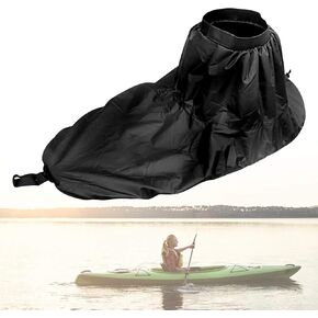 تنورة رش كاياك من يوسو هيلث جير، غطاء رش كاياك، ملحقات غطاء تنورة زورق مقاومة للماء للجلوس داخل قوارب الكاياك (أسود) in Kuwait