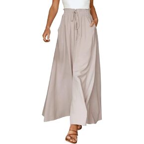 ODIZLI Women Palazzo Wide Leg Pant with Pockets Casual Loose Flowy Pants Solid Color/Floral Print