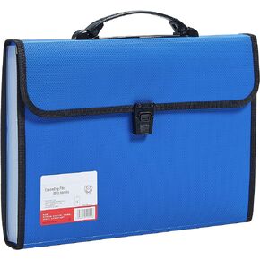 FANWU 13-Pockets Expanding File Folder with Handle, Legal Size, Plastic Accordion Filling File Folder Expandable Monthly Portable Paper Document Organizer for Office School & Home (Black)