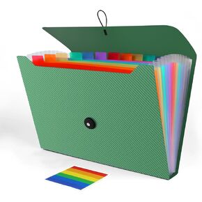 Accordion File Organizer, Expanding File Folder for Sorting Documents and Papers, 13 Pockets File Storage Organizer for Home, Travel and Office Use (Black)