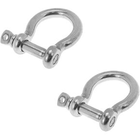 Anchor Shackle 304 Stainless Steel Screw Pin Bow Shackle 10mm 3/8" - 2pcs