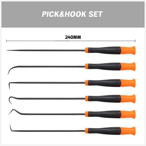 HORUSDY مجموعة خطافات وخطافات دقيقة مكونة من 6 قطع، مانع تسرب الزيت التلقائي للسيارة/حلقة دائرية، حشية مانعة للتسرب، مزيل سحب السنانير الدقيقة الصغيرة in Kuwait