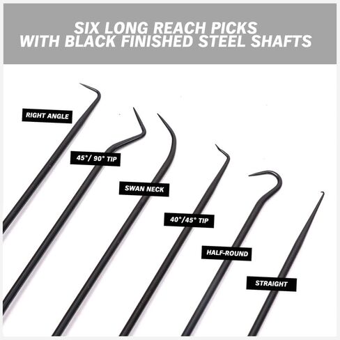 HORUSDY مجموعة خطافات وخطافات دقيقة مكونة من 6 قطع، مانع تسرب الزيت التلقائي للسيارة/حلقة دائرية، حشية مانعة للتسرب، مزيل سحب السنانير الدقيقة الصغيرة in Kuwait