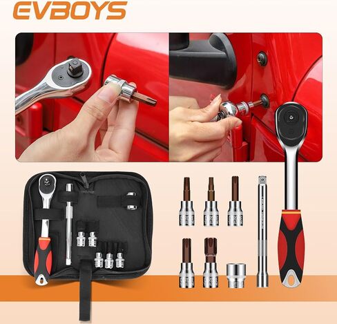 مجموعة أدوات إزالة لسيارة جيب عالميًا، مجموعة أدوات توركس تستخدم في إزالة الباب والإطارات الاحتياطية والأجهزة الأخرى in Kuwait