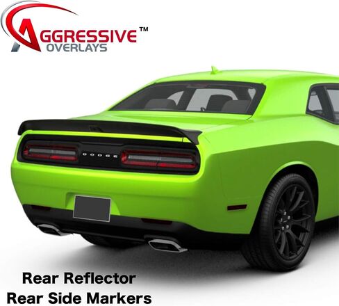 Side Marker & Taillight Tint Kit for 2015-2022 Dodge Challenger | Precut Dark Smoke Vinyl Overlays for '15-'20 Dodge Challenger (NOT-WIDEBODY) | Tint Film (Full Kit) in Saudi Arabia