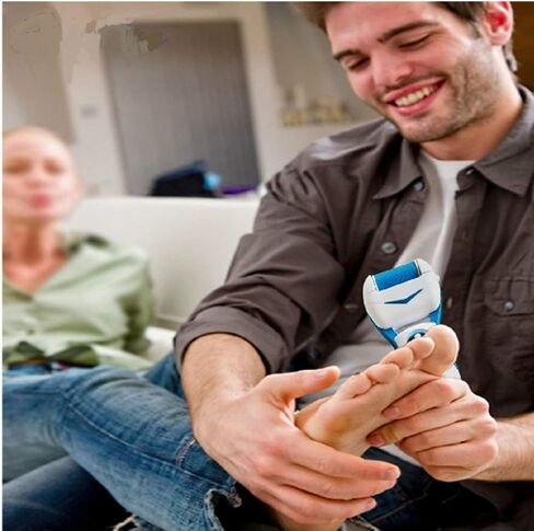 Pedi Electronic Pedicure Foot File - Callus Remover and Shaver for Dry Feet & Cracked Heels ✮ 1 Extra Mineral Pumice Stone Roller Head ✮ Show Immediate Results ✮ for Men & Woman (Aqua) in Saudi Arabia