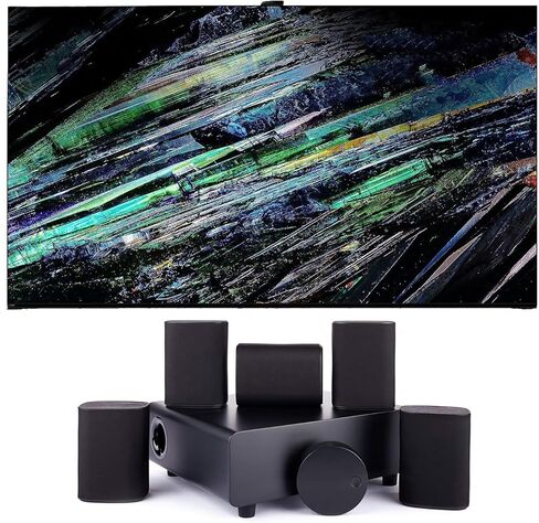 Sony XR65A95L 65 Inch QD-OLED 4K UHD Smart Google TV with AI Upscaling with a MONACO-5-1-2-SOUNDSEND 5.1.2Ch Speakers with WiSA SoundSend (2023) in Saudi Arabia