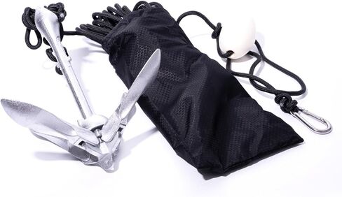 OMNISAFE Kayak Anchor Kit, 3.5 lb Marine Folding Grapnel Anchor with Rope and Storage Bag, Accessories for Small Boats, Canoes, SUP Paddle Boards in Saudi Arabia