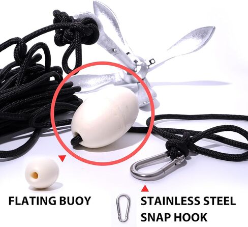 OMNISAFE Kayak Anchor Kit, 3.5 lb Marine Folding Grapnel Anchor with Rope and Storage Bag, Accessories for Small Boats, Canoes, SUP Paddle Boards in Saudi Arabia