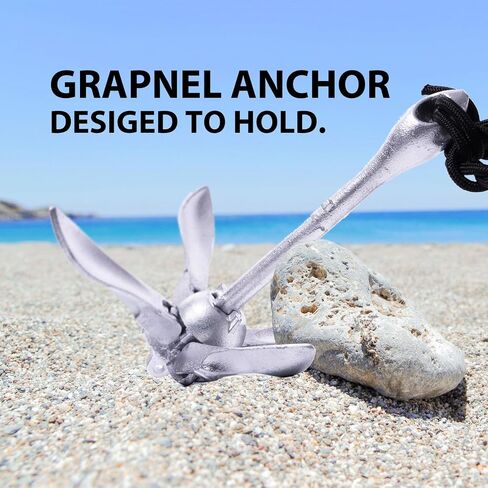 OMNISAFE Kayak Anchor Kit, 3.5 lb Marine Folding Grapnel Anchor with Rope and Storage Bag, Accessories for Small Boats, Canoes, SUP Paddle Boards in Saudi Arabia