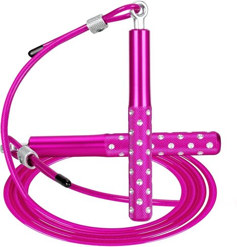 Jump Rope, Wastou Speed Jumping Rope for Training Fitness Exercise, Adjustable Adults Workout Skipping Rope for Men, Women, Kids, Girls in Saudi Arabia