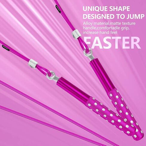 Jump Rope, Wastou Speed Jumping Rope for Training Fitness Exercise, Adjustable Adults Workout Skipping Rope for Men, Women, Kids, Girls in Saudi Arabia