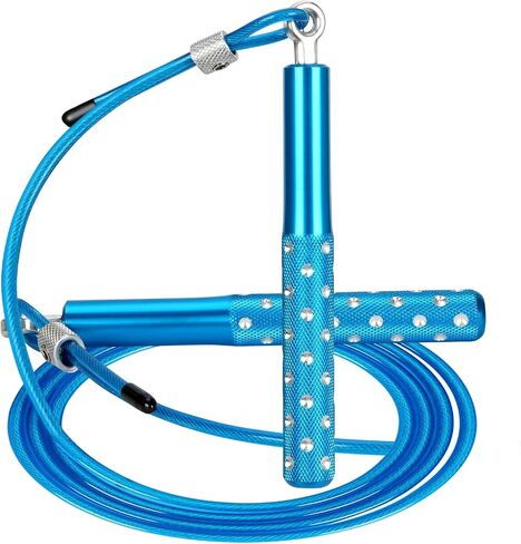 Jump Rope, Wastou Speed Jumping Rope for Training Fitness Exercise, Adjustable Adults Workout Skipping Rope for Men, Women, Kids, Girls in Saudi Arabia