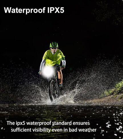Bike Lights Front and Back, 5000 mAh USB Rechargeable Bicycle Lights, Super Bright 1200 Lumen Bike Headlight and Taillight Set for Night Riding, Cycling Accessories for Road and MTB in Saudi Arabia