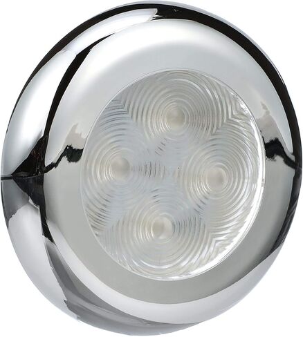 ضوء داخلي LED من Seachoice مزود بإطار كروم/أبيض in Kuwait