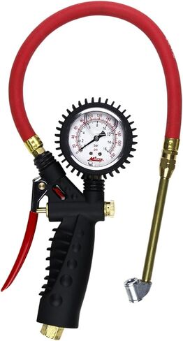 Milton Industries S-576A Milton Pro Analog Pistol Grip Inflator Gauge, Dual Head Chuck and 15" Hose, 160 psi in Saudi Arabia