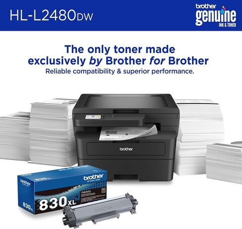 Brother Monochrome Laser Hll2390DW، شبكة لاسلكية، اشتراك تحديث الطباعة على الوجهين مع نسخة تجريبية مجانية وقراءة تجديد Amazon Dash in Saudi Arabia