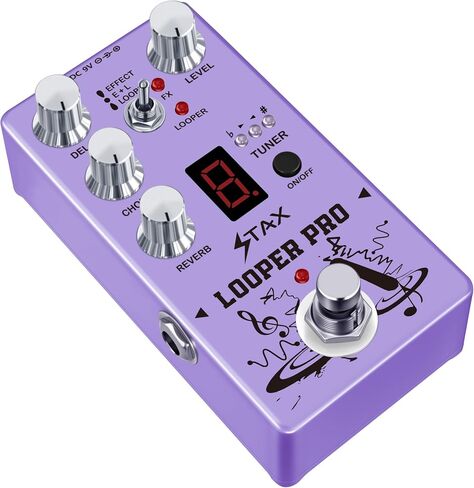 Stax RE-05 Looper Pro Pedal 5Modes Multi Effects Guitar Pedal with Delay Chorus Reverb Looper and Tuner Effect for Electric Guitar Bass Pedal Ture Bypass in Saudi Arabia
