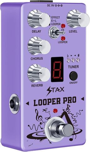 Stax RE-05 Looper Pro Pedal 5Modes Multi Effects Guitar Pedal with Delay Chorus Reverb Looper and Tuner Effect for Electric Guitar Bass Pedal Ture Bypass in Saudi Arabia
