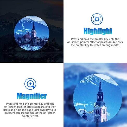 Norwii N97s Highlight Presentation Remote, Dual Digital & Physical Laser Pointer with Bluetooth, PPT PowerPoint Clicker with Highlighting Magnify Mouse, 165FT Wireless Presenter for LED LCD in Saudi Arabia