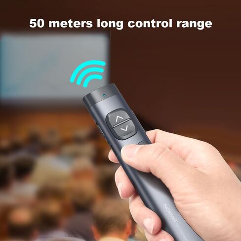 Norwii N97s Highlight Presentation Remote, Dual Digital & Physical Laser Pointer with Bluetooth, PPT PowerPoint Clicker with Highlighting Magnify Mouse, 165FT Wireless Presenter for LED LCD in Saudi Arabia