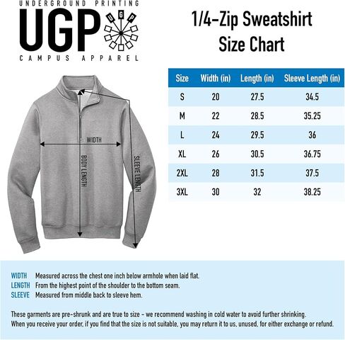 UGP Campus Apparel NCAA Primary Logo, Team Color (1/4) Quarter Zip Sweatshirt, College, University in Kuwait
