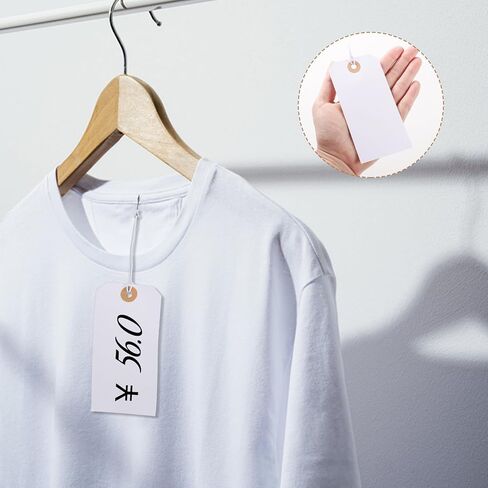 100pcs Brown Paper Shipping Tags with Elastic Rope Large Marking Tags Hanging Paper Tags Attached Reinforced Hole Writable Price Tags Inventory Tags Gift Tags, 4.76'' x 2.36'' in Kuwait