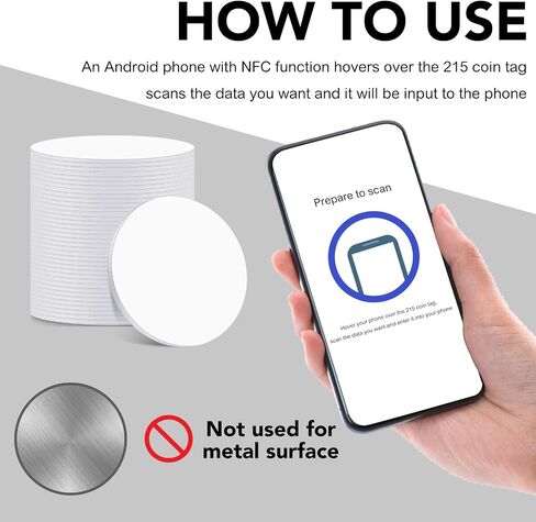 60 قطعة من ملصقات NFC، شرائح NFC مستديرة، بطاقات NFC قابلة لإعادة الكتابة مع ظهر لاصق متوافق مع أجهزة الهواتف المحمولة التي تدعم TagMo وAmiibo وNFC in Saudi Arabia