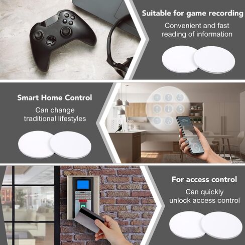 60 قطعة من ملصقات NFC، شرائح NFC مستديرة، بطاقات NFC قابلة لإعادة الكتابة مع ظهر لاصق متوافق مع أجهزة الهواتف المحمولة التي تدعم TagMo وAmiibo وNFC in Saudi Arabia
