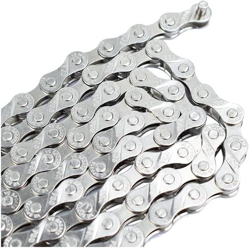 VG SPORTS 6/7/8/9/10/11 Speed Bike Chain,Half/Full Hollow Lightweight Bicycle Chain for Road Bike MTB,Silver/Gold/Titanium/Rainbow,116 Links in Saudi Arabia