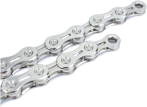 VG SPORTS 6/7/8/9/10/11 Speed Bike Chain,Half/Full Hollow Lightweight Bicycle Chain for Road Bike MTB,Silver/Gold/Titanium/Rainbow,116 Links in Saudi Arabia