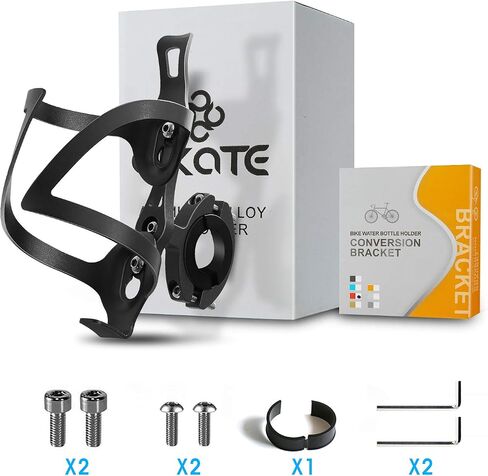 AIKATE Bike Cup Holder, Bicycle 2-in-1 Bottle Bracket, Aluminum Alloy Water Bottle Cages, Universal Rotation Cup Drink Holders for Bike Handlebars, Motorcycle, MTB, Boat, Walker, Wheelchair, Stroller in Saudi Arabia