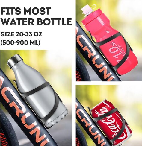 حامل زجاجة مياه للدراجة، عبوتين من قفص زجاجة مياه للدراجة، حامل أكواب للدراجة من سبائك الألومنيوم، سريع وسهل التركيب، رائع للطرق والجبال ودراجات الركاب in Kuwait