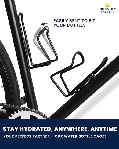 حامل زجاجة مياه للدراجة السويدية الودية، حامل زجاجة مياه للدراجة، حامل زجاجة الدراجة، قفص زجاجة الدراجة، حامل زجاجة مياه الدراجة الجبلية - قفص زجاجة مياه من سبيكة الدراجة (عبوتان) in Kuwait