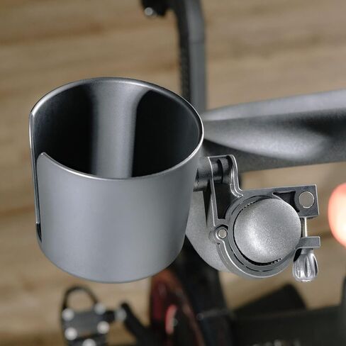 CyclingDeal Cup Mug Water Bottle Holder Adjustable Bracket Mount Tray - for Indoor Exercise Bikes with Round Bars ONLY - Compatible with Peloton Bike & Bike+, NordicTrack - Install at Centre or Side in Saudi Arabia