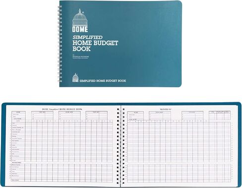 قبة (R) كتاب ميزانية المنزل المبسط، 7 1/2 بوصة. × 10 1/2 بوصة، أزرق مخضر in Saudi Arabia