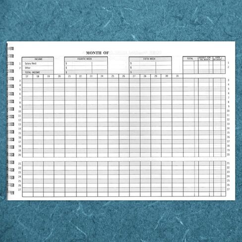قبة (R) كتاب ميزانية المنزل المبسط، 7 1/2 بوصة. × 10 1/2 بوصة، أزرق مخضر in Saudi Arabia