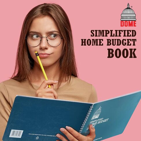 قبة (R) كتاب ميزانية المنزل المبسط، 7 1/2 بوصة. × 10 1/2 بوصة، أزرق مخضر in Saudi Arabia