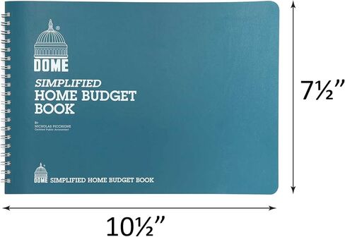 قبة (R) كتاب ميزانية المنزل المبسط، 7 1/2 بوصة. × 10 1/2 بوصة، أزرق مخضر in Saudi Arabia