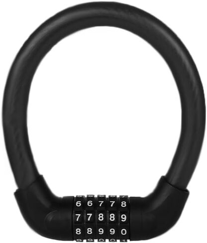 قفل كابل الدراجة المحمول 5 أرقام قفل كابل الدراجة مضاد للسرقة قفل الدراجة قابل لإعادة الضبط قفل الدراجة الجبلية in Kuwait