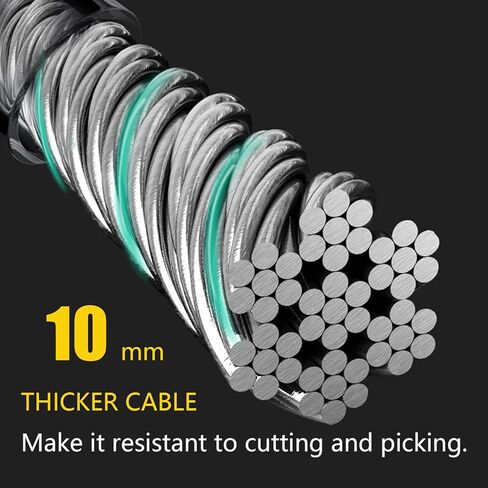 قفل كابل الدراجة المحمول 5 أرقام قفل كابل الدراجة مضاد للسرقة قفل الدراجة قابل لإعادة الضبط قفل الدراجة الجبلية in Kuwait