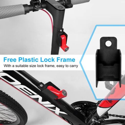 Ainiv Disc Brake Lock, E Scooter Lock Anti-Theft, Cable Bike Lock Waterproof 5FT /12mm Cable with 2 Keys for Scooter, Bike, Electric Bike, Skateboards, Strollers, Lawnmowers with Lock Holders-Black in Saudi Arabia