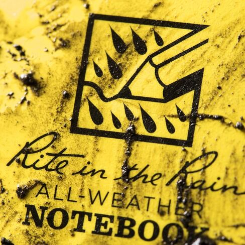 دفتر ملاحظات حلزوني جانبي مقاوم للطقس من Rite in the Rain، مقاس 4.625 بوصة × 7 بوصة، غطاء برتقالي، نمط عالمي (رقم OR73) in Saudi Arabia
