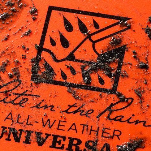دفتر ملاحظات حلزوني جانبي مقاوم للطقس من Rite in the Rain، مقاس 4.625 بوصة × 7 بوصة، غطاء برتقالي، نمط عالمي (رقم OR73) in Saudi Arabia